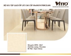 Thiết kế phòng ăn với Gạch Vitto 80x80 0847