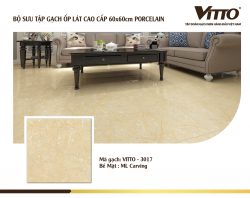 Thiết kế phòng khách với gạch Vitto 60x60 3017