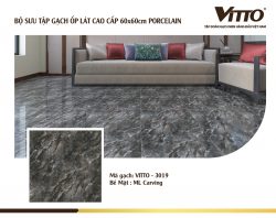 Thiết kế phòng khách với gạch Vitto 60x60 3019