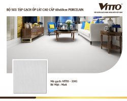 Thiết kế phòng khách với gạch Vitto 60x60 3301
