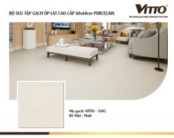 Thiết kế phòng khách với gạch Vitto 60x60 3302