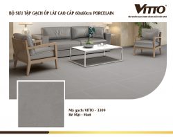 Thiết kế phòng khách với gạch Vitto 60x60 men matt 3309