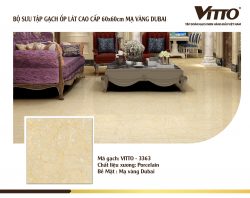 Thiết kế phòng khách với gạch Vitto 60x60 3363 mạ vàng