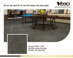 Thiết kế phòng khách với gạch Vitto 60x60 3364 mạ vàng