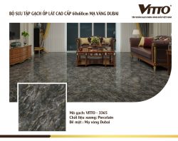 Thiết kế phòng khách với gạch Vitto 60x60 3365 mạ vàng