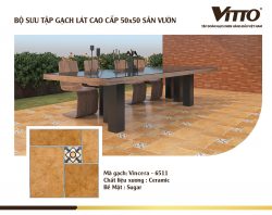 Thiết kế sân vườn với gạch Vitto 50x50 6511