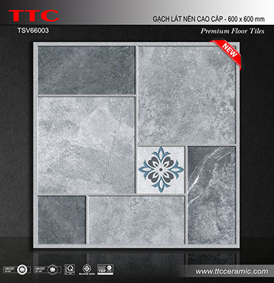 TTC 60x60cm TSV66003 là loại gạch lát nền cao cấp với độ bền cao, chịu nước tốt và không bám bẩn. Với màu sắc tươi sáng và thiết kế sang trọng, loại gạch này sẽ mang lại sự đẹp mắt và hiện đại cho không gian sống của bạn. 